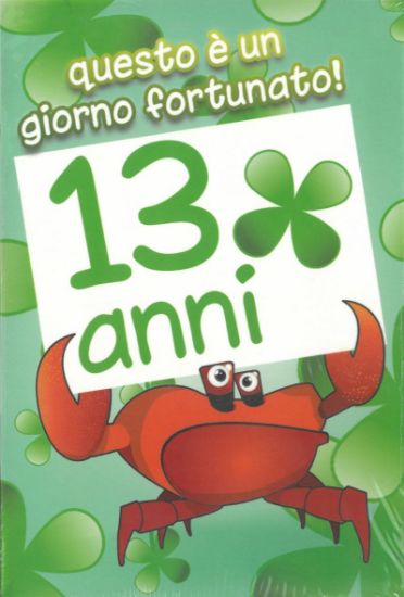 Immagine di BIGLIETTI AUGURI ANNI 13 - 10pz - N.13