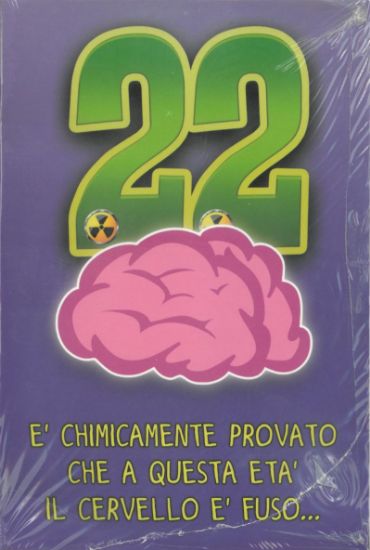 Immagine di BIGLIETTI AUGURI ANNI 22 - 10pz - N.22
