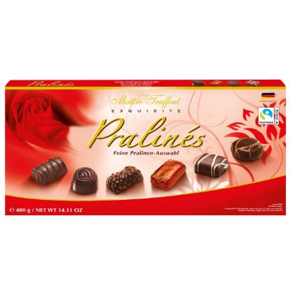 Immagine di CIOCCOLATINI SCATOLA 400gr MISTO PRALINE ROSSO - GUNZ
