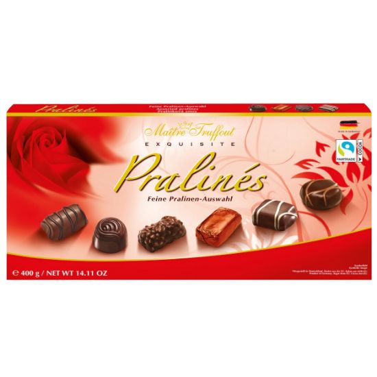 Immagine di CIOCCOLATINI SCATOLA 400gr MISTO PRALINE ROSSO - GUNZ