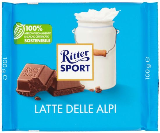 Immagine di RITTER TAVOLETTE 12pz 100gr LATTE DELLE ALPI 30% - EX