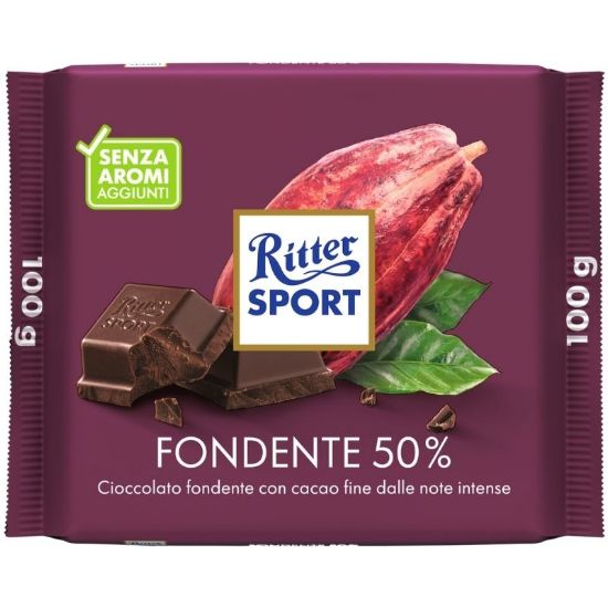 Immagine di RITTER TAVOLETTE 12pz 100gr FONDENTE 50% - EX