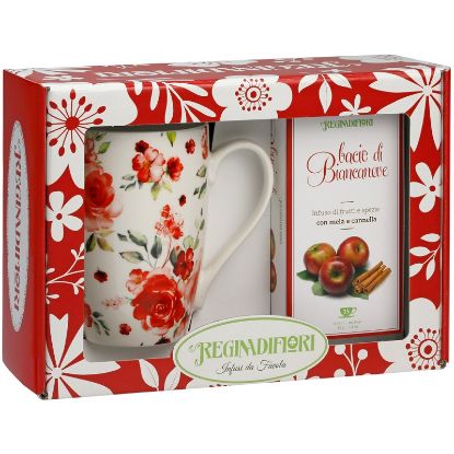 Immagine di REGINADIFIORI SCATOLA REGALO MUG + TISANA BACIO DI BIANCANEVE