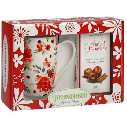 Immagine di REGINADIFIORI SCATOLA REGALO MUG + TISANA BACIO DI BIANCANEVE