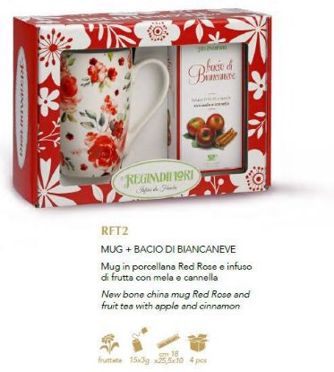 Immagine di REGINADIFIORI SCATOLA REGALO MUG + TISANA BACIO DI BIANCANEVE