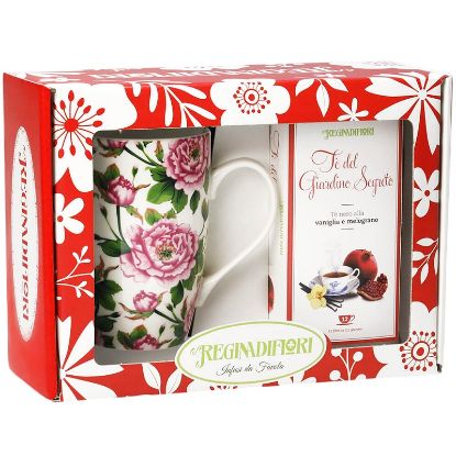 Immagine di REGINADIFIORI SCATOLA REGALO MUG + TE' GIARDINO SEGRETO