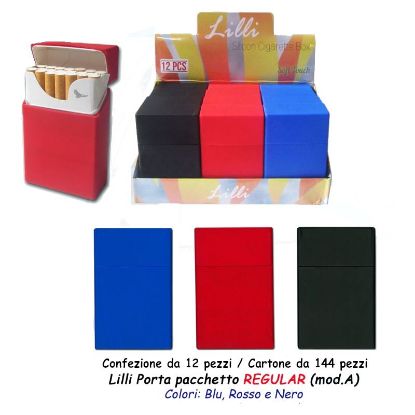 Immagine di PORTAPACCHETTO SIGARETTE SILICONE 12pz LILLI CASE A - COLORI ASSORTITI