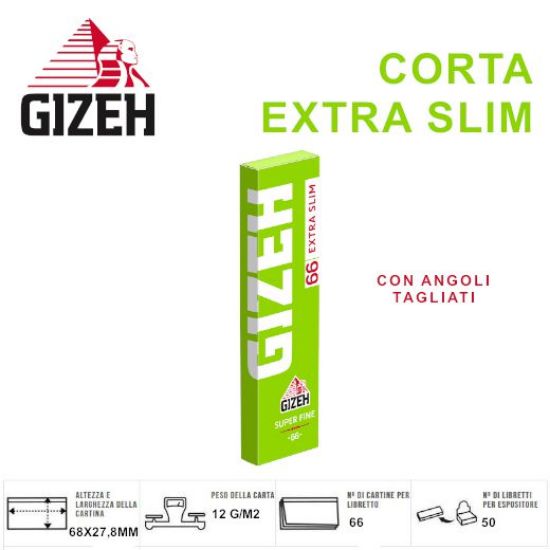 Immagine di CARTINE GIZEH SUPER FINE CORTA EXTRA SLIM 50pz (Acc. 11,88)-PROV-A0369012