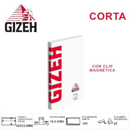 Immagine di CARTINE GIZEH CORTA DOPPIA RED FINE 20pz Custodia Magnetica - PROV-A01086005