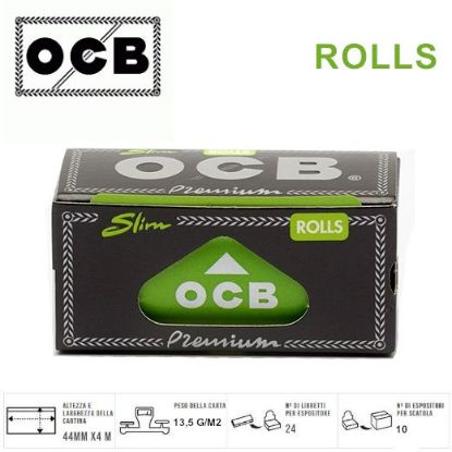 Immagine di CARTINE OCB ROLLS PREMIUM SLIM 24pz NERO (Acc. 0,0864)-PROV-A03841022