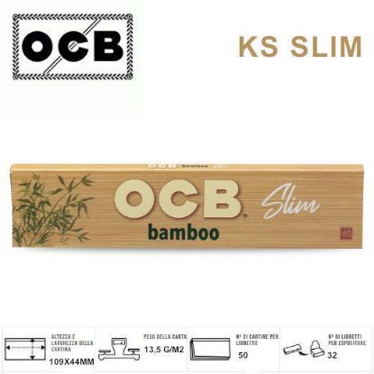 Immagine di CARTINE OCB KS SLIM BAMBOO 50pz (Acc.5,76) - PROV-A07123001