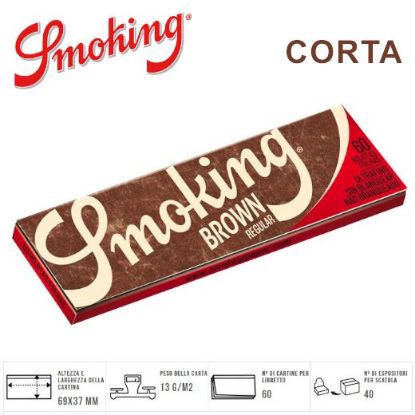 Immagine di CARTINE SMOKING CORTA BROWN 50pz (Acc. 10,8)-A00021011