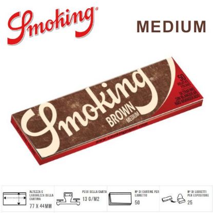 Immagine di CARTINE SMOKING MEDIUM BROWN 25pz (Acc.4,50 )-PROV-A07002002
