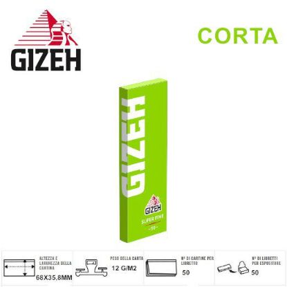 Immagine di CARTINE GIZEH CORTA VERDE 50pz SUPERFINE (Acc. 9)-PROV-A00069002