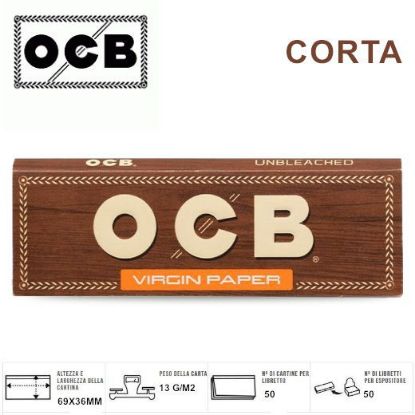 Immagine di CARTINE OCB CORTA VIRGIN BROWN 50pz (Acc. 9) - PROV-A02637002