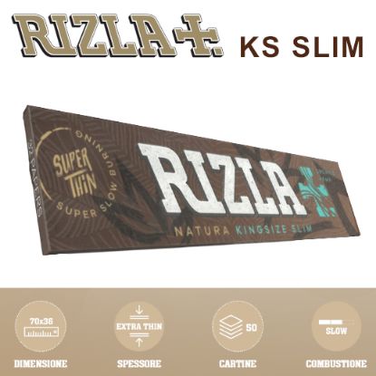 Immagine di CARTINE RIZLA KS SLIM NATURA 50pz (Acc. 5,76)-A00010001