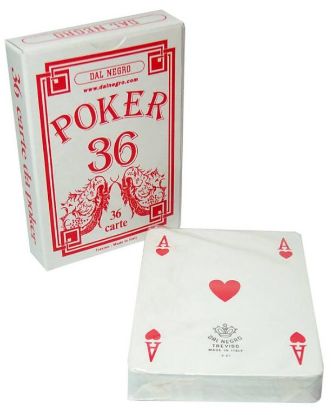 Immagine di CARTE DA POKER 36 ROSSE DAL NEGRO 1pz