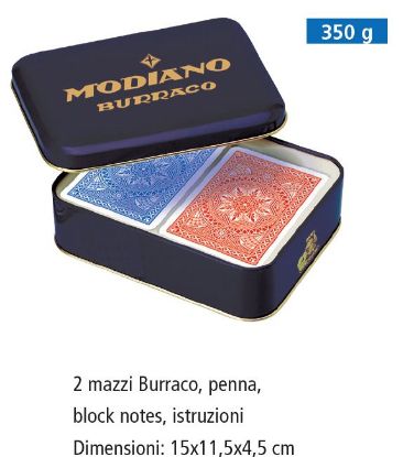 Immagine di CARTE DA GIOCO BURRACO EXTRA MODIANO 1pz CONFEZIONE DI LATTA