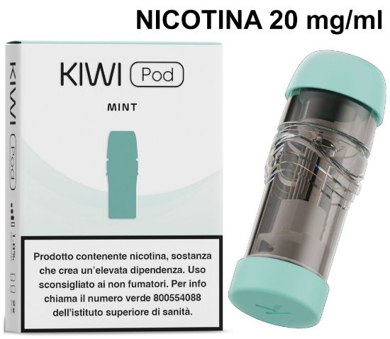 Immagine di KIWI 2/1 E-LIQUID POD 2pz MINT 1,8ml 20mg/ml - PLN011124