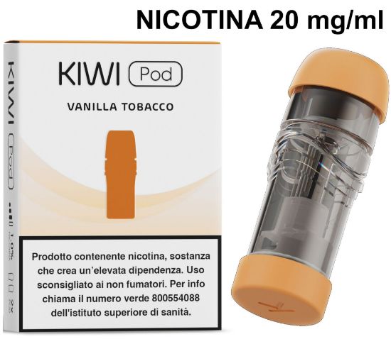 Immagine di KIWI 2/1 E-LIQUID POD 2pz VANILLA TOBACCO 1,8ml 20mg/ml - PLN011124