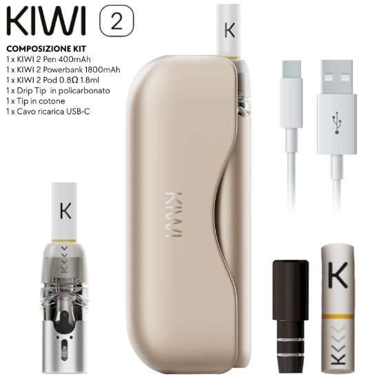 Picture of KIWI 2 STARTER KIT GOLD ROSE - KIWI VAPOR (pvp.89,00)