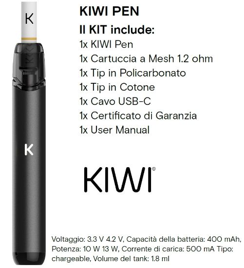 Immagine di KIWI PEN KIT IRON GATE - KIWI VAPOR (pvp.29,90)