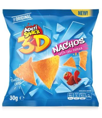 Immagine di SNACK NACHOS PAPRIKA 36pz 30gr APERISNACK