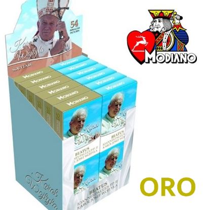 Immagine di CARTE DA GIOCO POKER PAPA WOJTILA ORO 1pz MODIANO edizione limitata