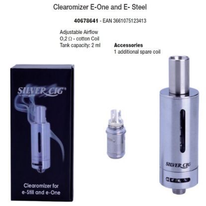 Immagine di SILVER MATCH ATOMIZZATORE TANK CON CONTROLLO TEMPERATURA 1pz MODELLI EONE - ESTEEL