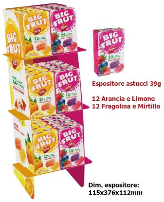 Immagine di DUFUR CARAMELLE EXPO BIG FRUIT 24pz 39gr ASSORTITI + EXPO IN CARTONE DA BANCO