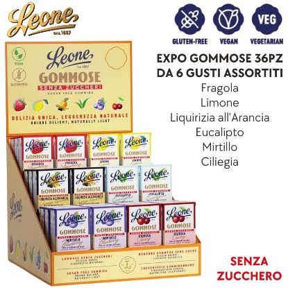Picture of LEONE EXPO PASTIGLIE GOMMOSE 36pz SENZA ZUCCHERO