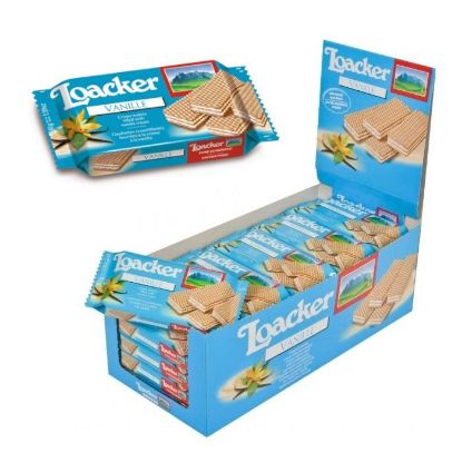 Immagine di BISCOTTI WAFER LOACKER VANIGLIA 45g 25pz