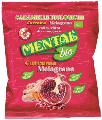 Immagine di MENTAL CARAMELLE BUSTA 90gr CURCUMA MELAGRANA