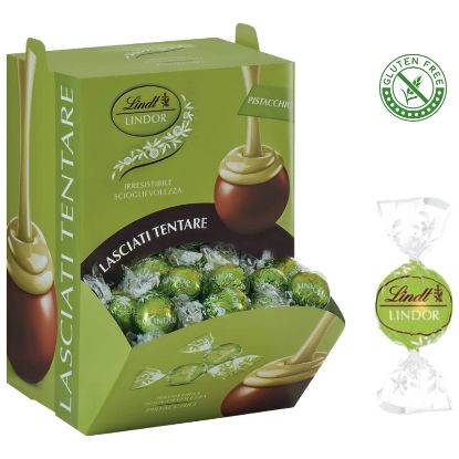 Immagine di LINDT BOULES LINDOR 1200gr PISTACCHIO 96pz bocca di lupo - PR2026