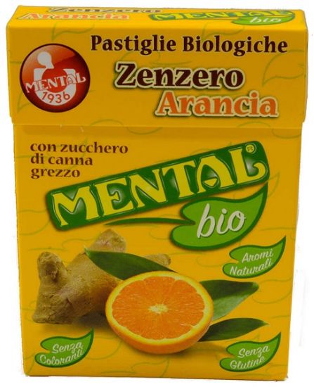 Immagine di MENTAL PASTIGLIE BIO 16pz ZENZERO ARANCIA CON ZUCCHERO DI CANNA