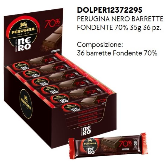 Immagine di PERUGINA NERO BARRETTE 35gr 36pz FONDENTE 70%