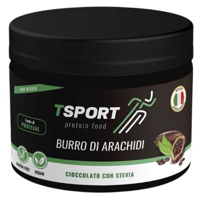 Immagine di BURRO DI ARACHIDI TSPORT CIOCCOLATO STEVIA 6pz 550gr