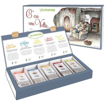 Picture of REGINADIFIORI TISANE SCATOLA 25pz 3gr. ASSORTITI + SCATOLA REGALO