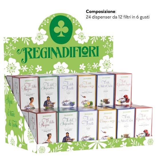 Immagine di REGINADIFIORI TE' 288pz 2,5gr. ASSORTITI + EXPO DA BANCO