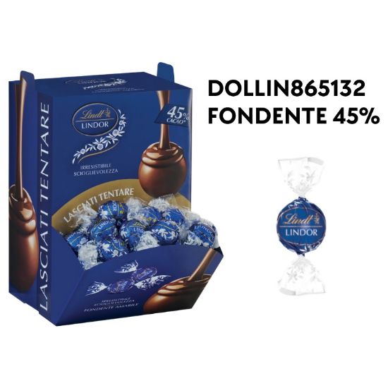 Picture of LINDT BOULES LINDOR 1200gr FONDENTE45% 96pz bocca di lupo