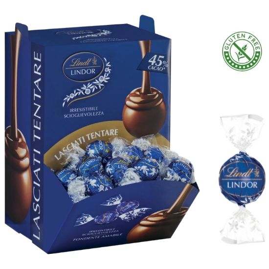 Immagine di LINDT BOULES LINDOR 1200gr FONDENTE45% 96pz bocca di lupo - PR2026