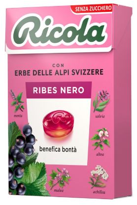 Picture of RICOLA ASTUCCIO RIBES NERO SENZA ZUCCHERO 50g 20pz