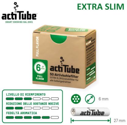 ItabWeb  FILTRI ACTI TUBE SLIM 6mm 10pz x50filtri CARBONI ATTIVI -  PROV-C00290002