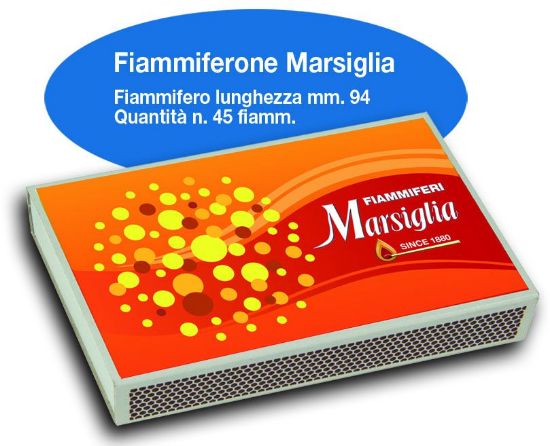 Immagine di FIAMMIFERI FIAMMIFERONE MARSIGLIA 9cm 10pz DA 45 FIAMMIFERI