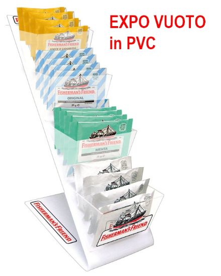 Immagine di ESPOSITORE CARAMELLE DA BANCO FISHERMAN'S x 72pz
