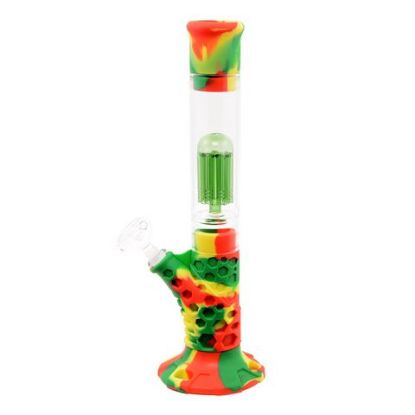 Picture of NARGHILe' BONG VETRO E SILICONE 35cm - 1pz COLOR