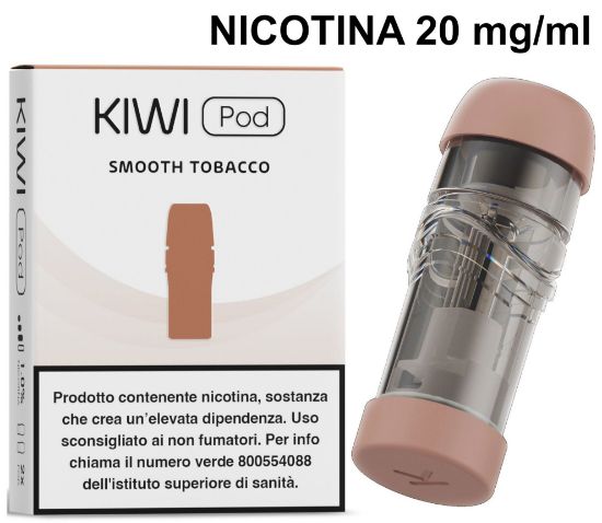 Immagine di KIWI 2/1 E-LIQUID POD 2pz SMOOTH TOBACCO 1,8ml 20mg/ml - PLN011124