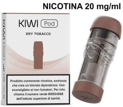 Immagine di KIWI 2/1 E-LIQUID POD 2pz DRY TOBACCO 1,8ml 20mg/ml - PLN011124