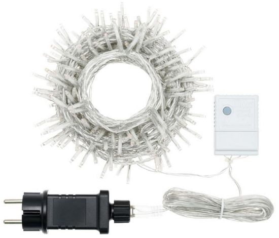 Immagine di LUMINARIA LED 180L 13mt CALDO 8GIOCHI x ESTERNO CAVO TRASP