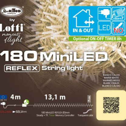 Picture of LUMINARIA LED 180L 13mt CALDO 8GIOCHI x ESTERNO CAVO TRASP